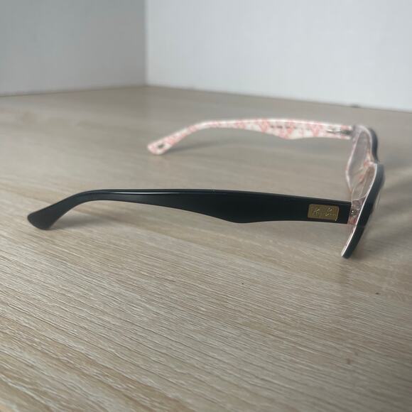 Ray-Ban RB5206 5014 Eyeglasses Black White Red Frames Only 52-18-140 - Picture 9 of 9